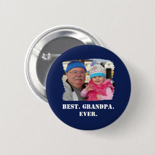 Badge Rond 5 Cm Photo de famille personnalisée Abuelo Nonno Meille