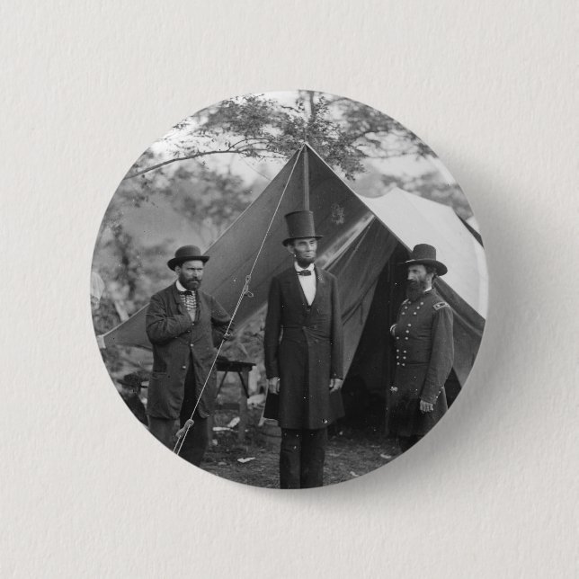 Badge Rond 5 Cm Photo de guerre civile Circa 1862 (Devant)