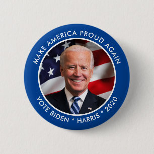 Badge Rond 5 Cm Photo de Joe Biden 2020