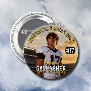 Badge Rond 5 Cm Photo de joueur de football personnalisée