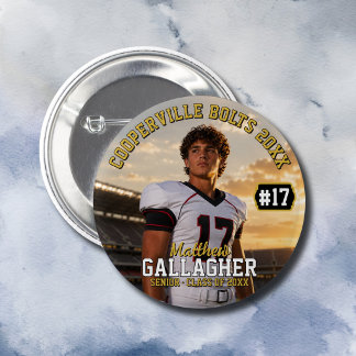 Badge Rond 5 Cm Photo de joueur de football personnalisée