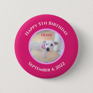 Badge Rond 5 Cm Photo de l'adorable Chien de Chien de Chien Portan