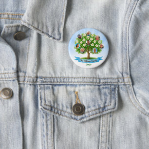 Badge Rond 5 Cm Photo de l'arbre généalogique Grandma Cadeau Hérit