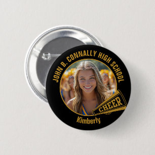 Badge Rond 5 Cm Photo de meneuse de claques du lycée Black Gold