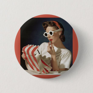 Badge Rond 5 Cm photo de mode des années 1950