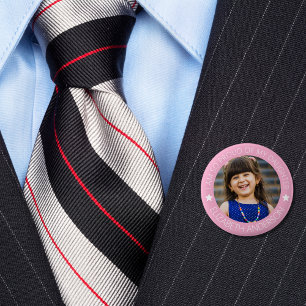 Badge Rond 5 Cm Photo de parent fière personnalisée