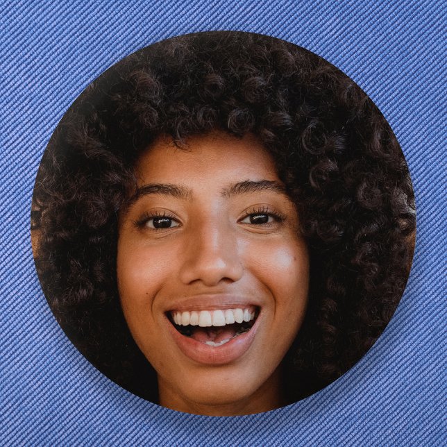 Badge Rond 5 Cm Photo de selfie | Votre visage fête amusante (Créateur téléchargé)