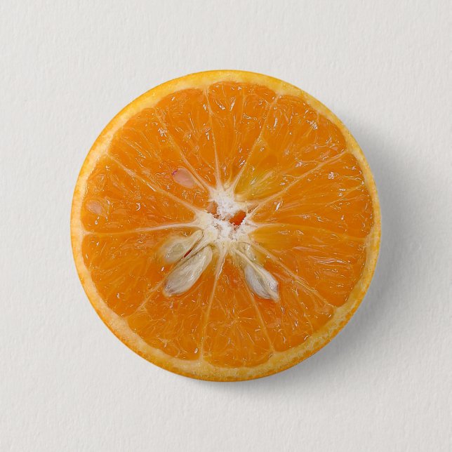Badge Rond 5 Cm photo de tranche d'orange (Devant)