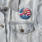 Badge Rond 5 Cm Photo Donald Trump - Président - assez dit (En situation)