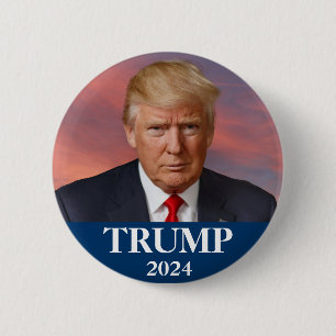 Badge Rond 5 Cm Photo Donald Trump - Présidentielle