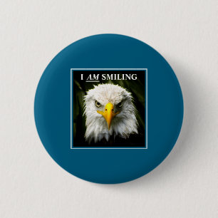 Badge Rond 5 Cm Photo drôle Je souris Aigle Mpy
