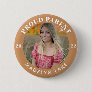 Badge Rond 5 Cm Photo du parent fier 2022 Graduation