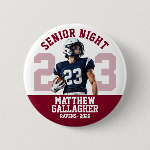 Badge Rond 5 Cm Photo personnalisée de joueur de football pour la 