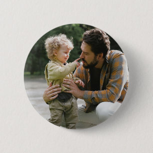 Badge Rond 5 Cm Photo personnalisée moderne