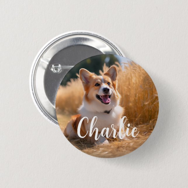 Badge Rond 5 Cm Photo personnalisée pour animaux (Devant & derrière)