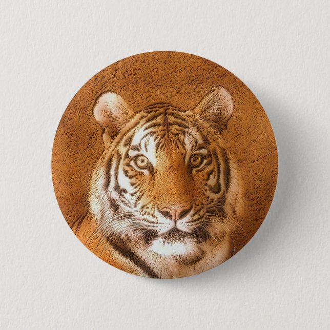 Badge Rond 5 Cm Photo Tiger Portrait (Devant)