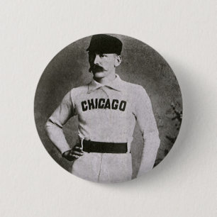Badge Rond 5 Cm Photo vintage, joueur de baseball de Chicago Sport