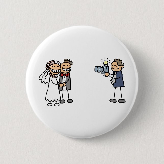 Badge Rond 5 Cm Photographe mariage Photographie Photos Mariages (Devant)