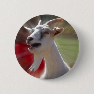 Badge Rond 5 Cm Photographie drôle de chèvre de Tallking