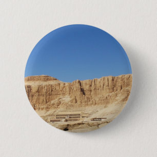 Badge Rond 5 Cm Photographie panoramique de temple de Hatshepsut