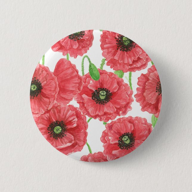 Badge Rond 5 Cm Photos aquarelle motif floral (Devant)