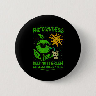 Badge Rond 5 Cm Photosynthèse drôle - Écologie verte Keeng Biol