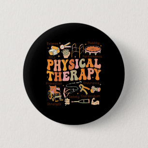 Badge Rond 5 Cm Physique Thérapiste Pt Pta Automne Thanksgiving Ph