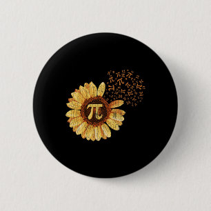 Badge Rond 5 Cm Pi Apparel Pi Jour Sunflower Attire Math Drôle Cad