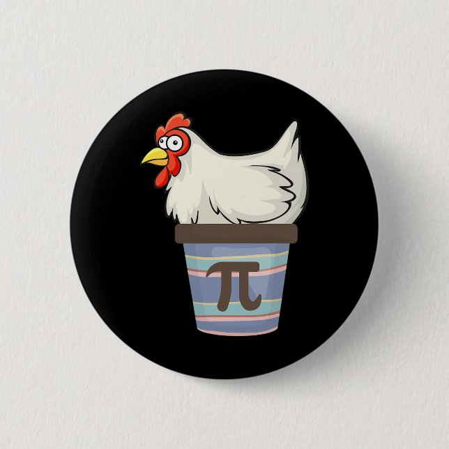 Badge Rond 5 Cm Pi Day 2025 Math Lover Mathématiques Pot de poulet (Devant)