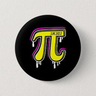 Badge Rond 5 Cm Pi Day 3.14.2025 brillant