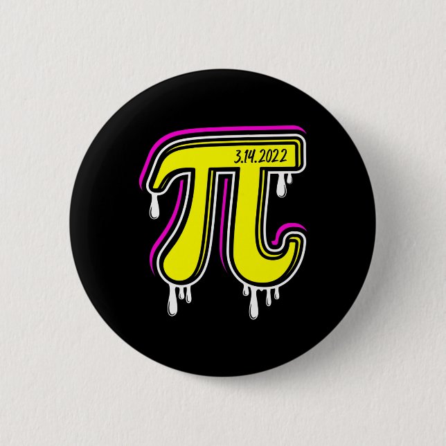 Badge Rond 5 Cm Pi Day 3.14.2025 brillant (Devant)