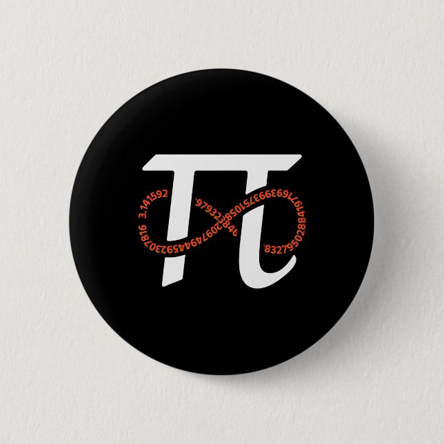 Badge Rond 5 Cm Pi Day Funny Infinity Numéros Geek Nerd Math Lover (Devant)