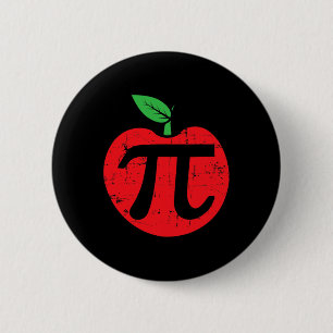 Badge Rond 5 Cm Pi Day Pomme Pie Pun 3.14 Mignonne Apprenti Math