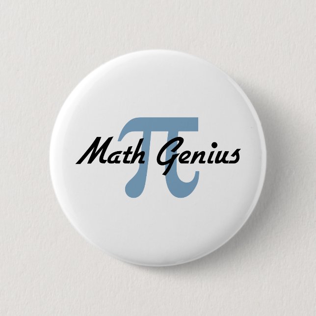 Badge Rond 5 Cm Pi : Génie de maths (Devant)