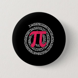 Badge Rond 5 Cm Pi Jour Math Geek Nerd 3.1415 Numéro Irrationnel P