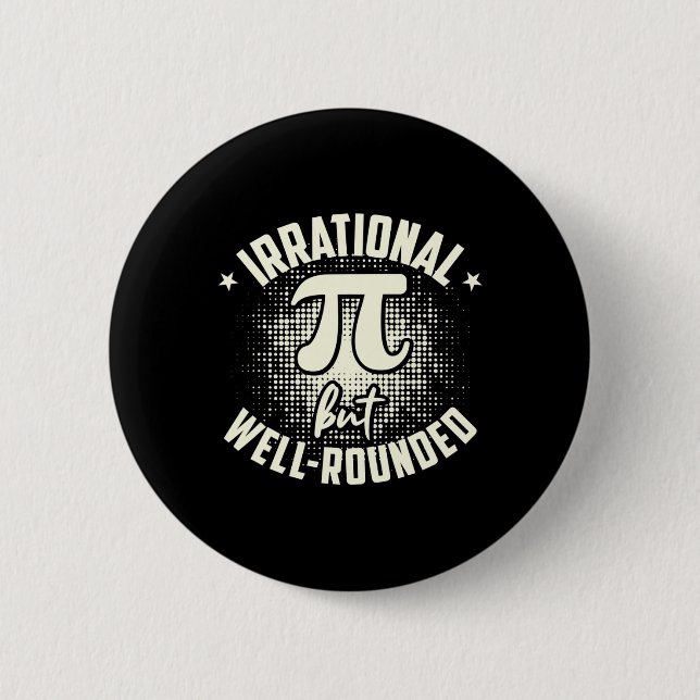 Badge Rond 5 Cm Pi Mathématiques Mathématiciennes Irrationnelles M (Devant)