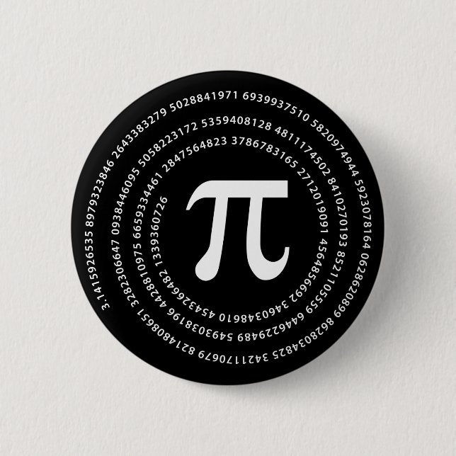 Badge Rond 5 Cm Pi Number (Devant)