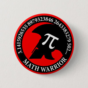 Badge Rond 5 Cm Pi Warrior