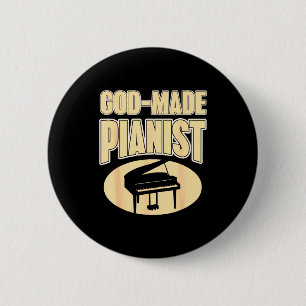 Badge Rond 5 Cm Pianiste de foi Inspiration de musique chrétienne