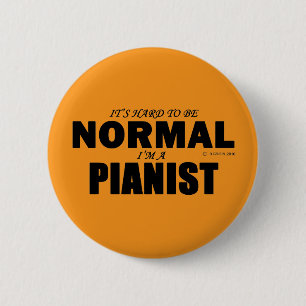 Badge Rond 5 Cm Pianiste normal