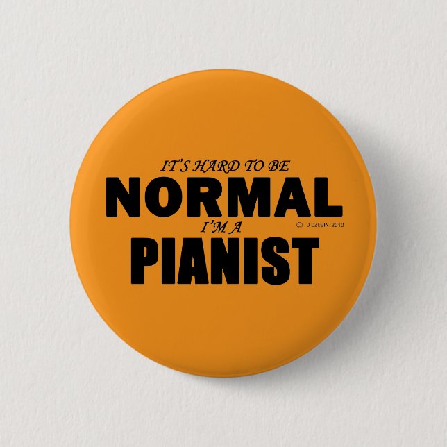 Badge Rond 5 Cm Pianiste normal (Devant)
