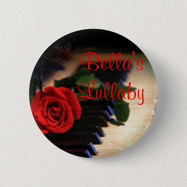 Badge Rond 5 Cm piano, 'berceuse de s (Devant)