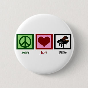 Badge Rond 5 Cm Piano d'amour de paix