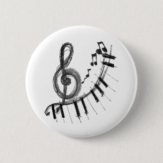 Badge Rond 5 Cm Piano musical