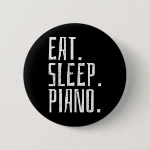 Badge Rond 5 Cm Piano Musique Instrument Pianiste Cadeau Vintage