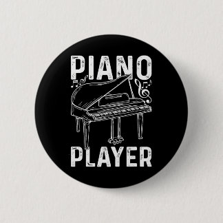 Badge Rond 5 Cm Piano Player
