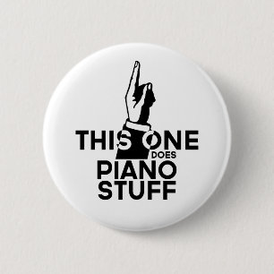 Badge Rond 5 Cm Piano Stuff - Funny Piano Music