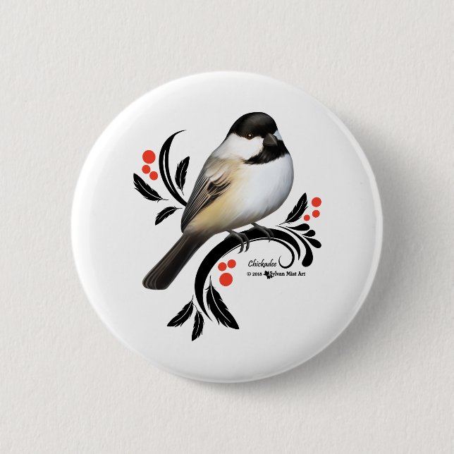 Badge Rond 5 Cm Pickadee (Devant)