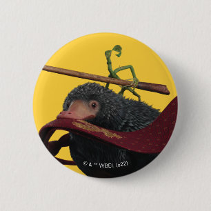 Badge Rond 5 Cm Pickett & Teddy avec baguette et Cravate