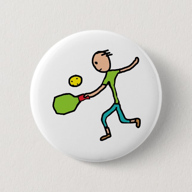 Badge Rond 5 Cm Pickleball (Devant)